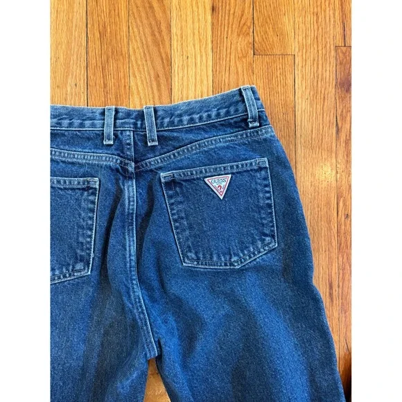 Guess Jeans Original Fit Vintage Classic High Waist Dark Wash Size 29 - Picture 4 of 7
